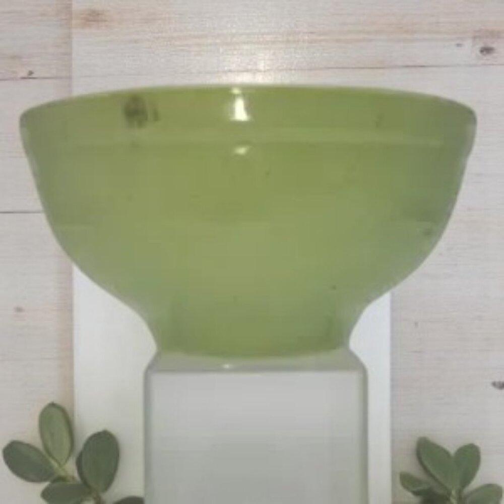Antique Celadon Stoneware Bowl Lime Green